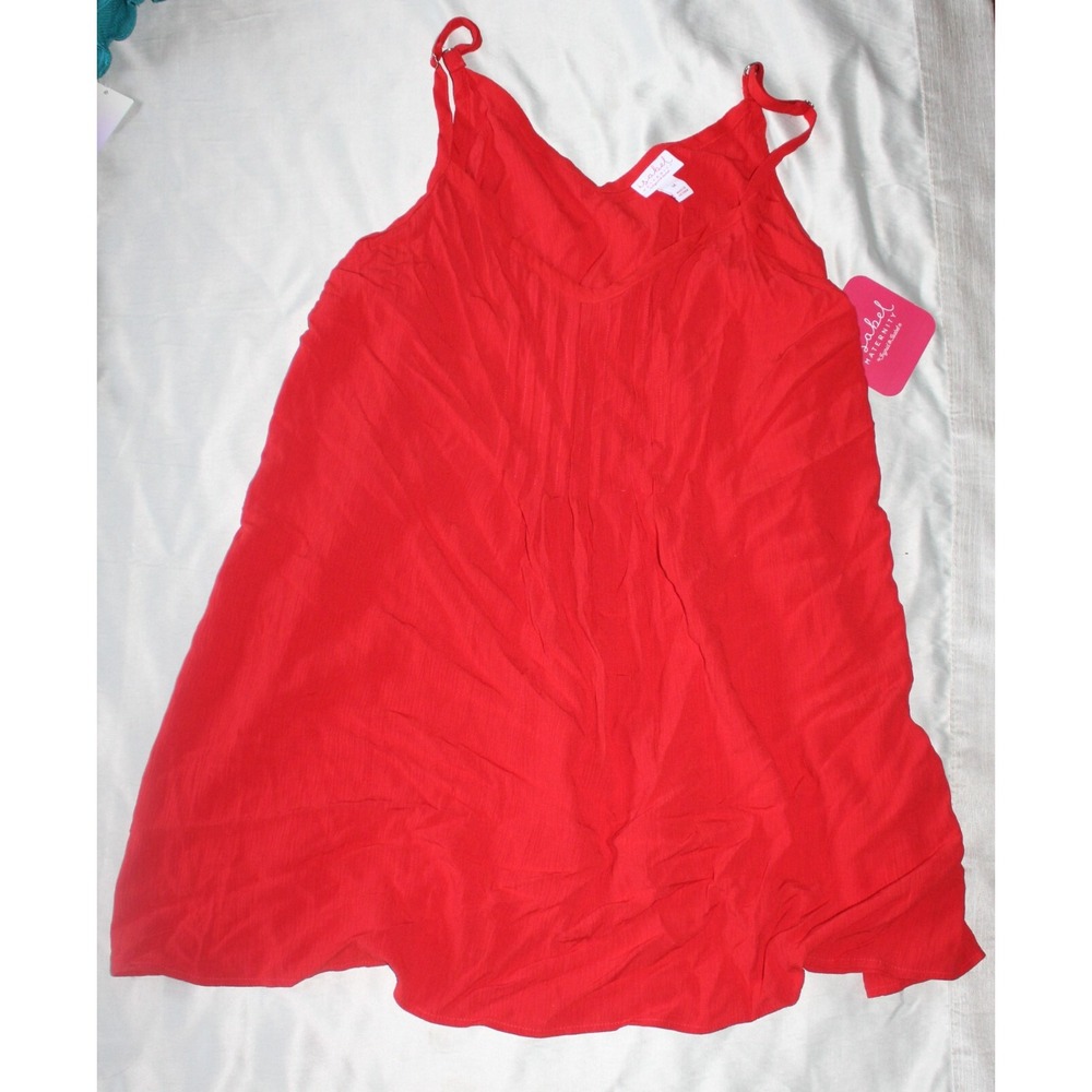 Pleat Front Maternity Tank Top - Isabel Maternity by Ingrid & Isabel™ Red size M